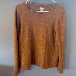 Jcrew tan teddy sweater size L